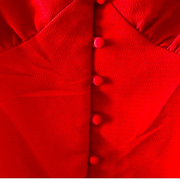 Bleh Ciel bright red buttoned top - Picture 4 of 4